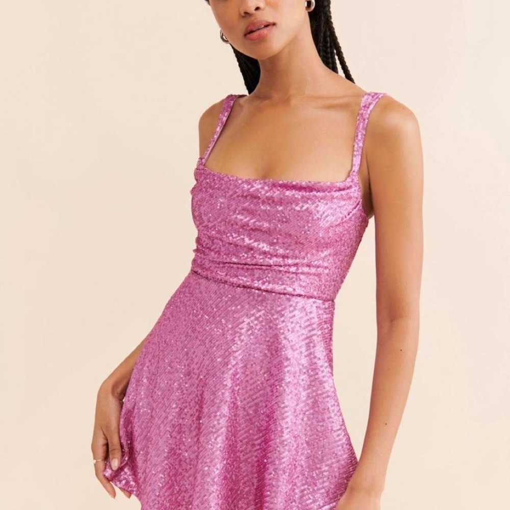 For Love & Lemons Candice Sequin Mini Dress - Pink